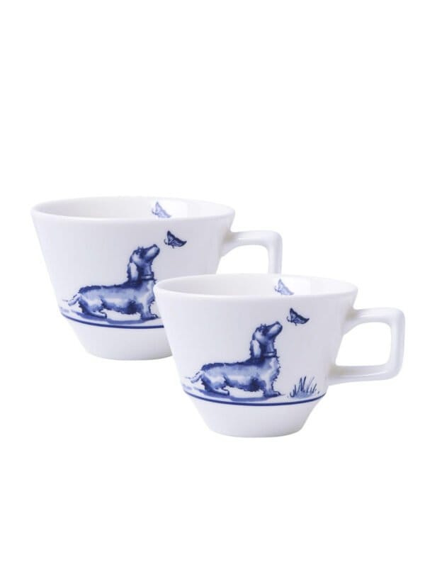 Nhaan Dachshund Espresso Cup – Porcelain – Set of 2 – 90 ml