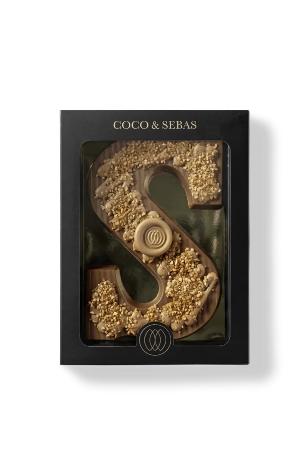 Coco en sebas sintletter melkchocolade met gekarameliseerde noten